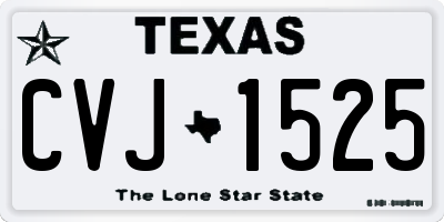 TX license plate CVJ1525