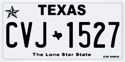 TX license plate CVJ1527