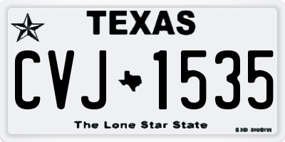 TX license plate CVJ1535