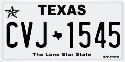 TX license plate CVJ1545
