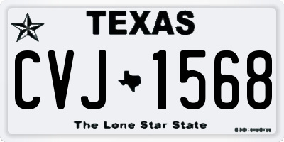 TX license plate CVJ1568