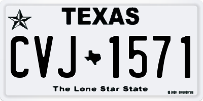 TX license plate CVJ1571