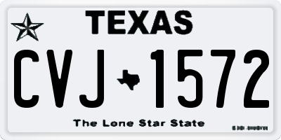 TX license plate CVJ1572
