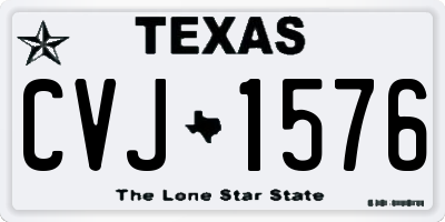 TX license plate CVJ1576