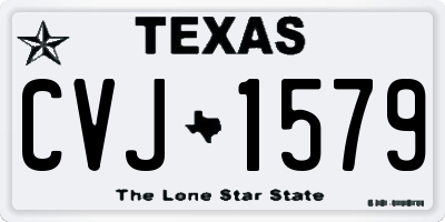 TX license plate CVJ1579