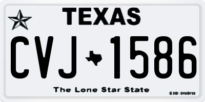 TX license plate CVJ1586