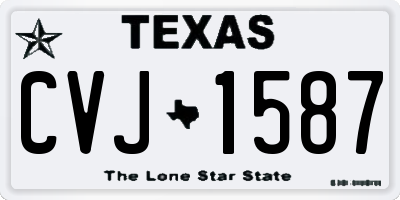 TX license plate CVJ1587