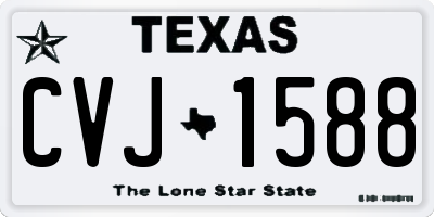 TX license plate CVJ1588