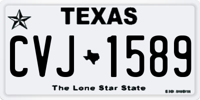 TX license plate CVJ1589