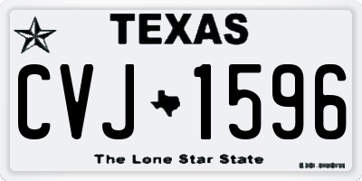 TX license plate CVJ1596