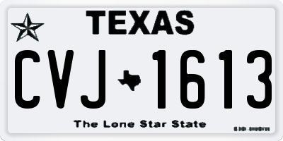 TX license plate CVJ1613