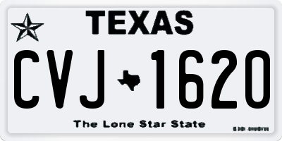 TX license plate CVJ1620