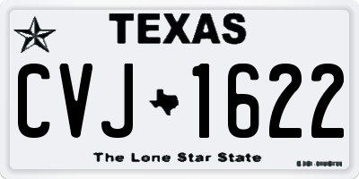 TX license plate CVJ1622