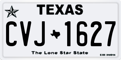 TX license plate CVJ1627