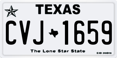 TX license plate CVJ1659