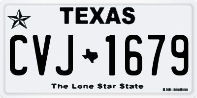 TX license plate CVJ1679