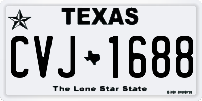TX license plate CVJ1688