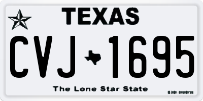 TX license plate CVJ1695