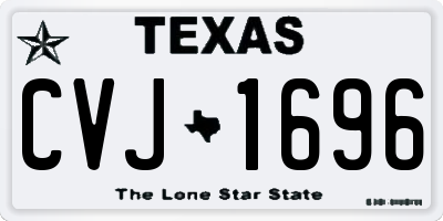 TX license plate CVJ1696