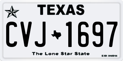 TX license plate CVJ1697