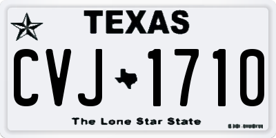TX license plate CVJ1710