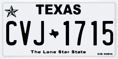 TX license plate CVJ1715