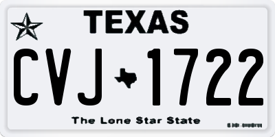 TX license plate CVJ1722
