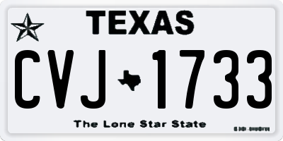 TX license plate CVJ1733