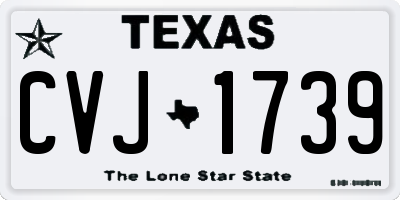 TX license plate CVJ1739