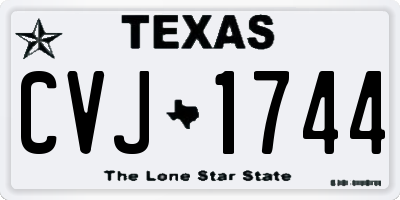TX license plate CVJ1744