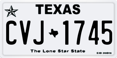 TX license plate CVJ1745