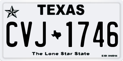 TX license plate CVJ1746