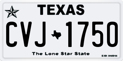 TX license plate CVJ1750