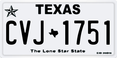 TX license plate CVJ1751
