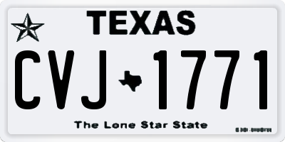 TX license plate CVJ1771