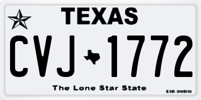 TX license plate CVJ1772