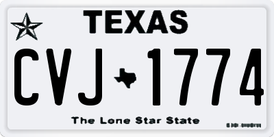 TX license plate CVJ1774