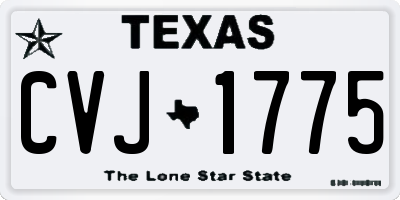 TX license plate CVJ1775