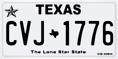 TX license plate CVJ1776