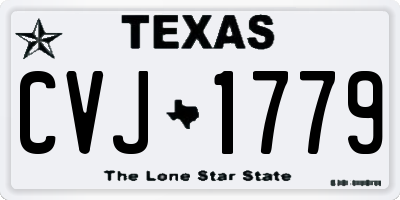 TX license plate CVJ1779