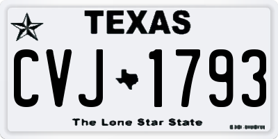 TX license plate CVJ1793