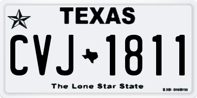 TX license plate CVJ1811
