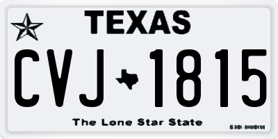 TX license plate CVJ1815
