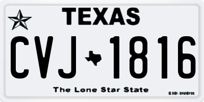 TX license plate CVJ1816