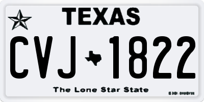 TX license plate CVJ1822