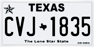 TX license plate CVJ1835
