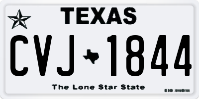 TX license plate CVJ1844