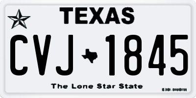 TX license plate CVJ1845