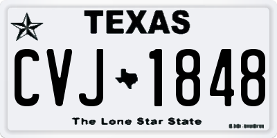 TX license plate CVJ1848