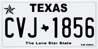 TX license plate CVJ1856